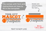 Fastpitch Template 009 | SVG Cut File