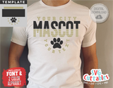 Paw Prints Sports Template 009 | SVG Cut File