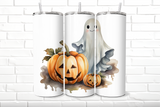 Halloween Ghost 20 oz Skinny Tumbler - Sublimation Tumbler Wrap PNG