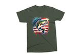 Bass Fish and American Flag | Fishing PNG Print File