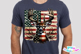 American Flag and Deer | Hunting PNG Print File