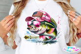 American Girl Bass Fish | Fishing PNG Print File