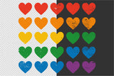 Pride Flag Hearts | LGBTQ Pride PNG File
