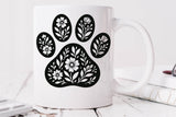 Floral Paw Print | SVG Cut File