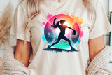 Softball Silhouette Neon | PNG File