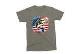 Bass Fish and American Flag | Fishing PNG Print File