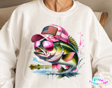 American Girl Bass Fish | Fishing PNG Print File