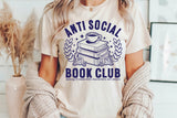 Anti Social Book Club | Book SVG Cut File