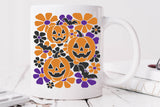 Retro Floral Jack o' Lanterns | Halloween SVG Cut File