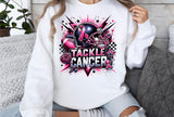 Tackle Cancer Football Pink and Navy | PNG Sublimation File