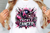 Tackle Cancer Football Pink and Navy | PNG Sublimation File