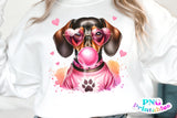 Dachshund Blowing Bubble | PNG Sublimation File