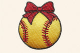 Faux Embroidered Softball | PNG Sublimation File