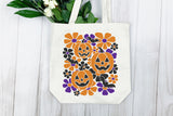Retro Floral Jack o' Lanterns | Halloween SVG Cut File