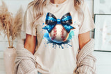 Baseball With Bow | PNG Sublimation File