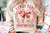 Candy Cane Christmas Club | Christmas Sublimation PNG