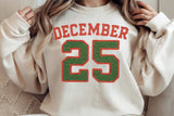 December 25 Faux Crochet | Christmas Sublimation PNG