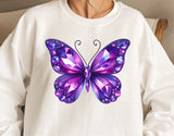 Crystal Purple Butterfly | PNG Sublimation File