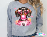 Dachshund Blowing Bubble | PNG Sublimation File