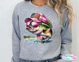 American Girl Bass Fish | Fishing PNG Print File
