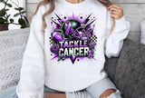 Tackle Cancer Football Purple | PNG Sublimation File