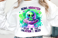 Being Abducted | Funny PNG Print File