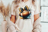 Black and Gold Football | PNG Sublimation File