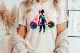 Powerlifting Female Silhouette | PNG Sublimation File