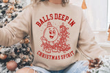 Balls Deep In Christmas Spirit | Funny Christmas SVG Cut File