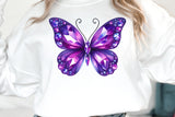 Crystal Purple Butterfly | PNG Sublimation File