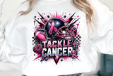 Tackle Cancer Football Pink and Navy | PNG Sublimation File