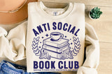 Anti Social Book Club | Book SVG Cut File