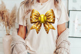 Sequin Softball Bow | PNG File