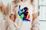 Softball Silhouette Neon | PNG File