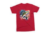 Bass Fish and American Flag | Fishing PNG Print File