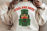 Faux Embroidery Y'all Are Nuts | Christmas Sublimation PNG