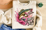 Reel Girls Fish | Fishing PNG Print File