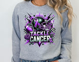 Tackle Cancer Football Purple | PNG Sublimation File