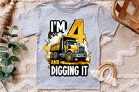 Fourth Birthday Construction Truck | PNG Print File