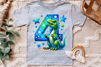 Fourth Birthday Dinosaur | PNG Print File