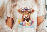 Highland Cow | Easter PNG FIle