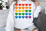 Pride Flag Hearts | LGBTQ Pride PNG File