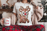 Faux Embroidery Reindeer | Christmas Sublimation PNG