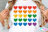 Pride Flag Hearts | LGBTQ Pride PNG File