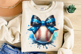 Baseball With Bow | PNG Sublimation File