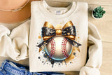 Baseball With Bow | PNG Sublimation File