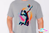 Volleyball Neon Silhouette | PNG Print File