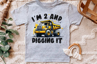 Second Birthday Construction Truck | PNG Print File