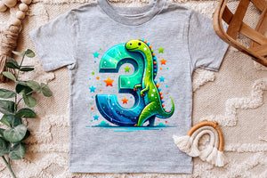 Third Birthday Dinosaur | PNG Print File