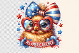 All American Chick | Fourth of July | PNG Sublimation File